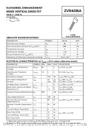 ZVN4206A datasheet pdf Zetex Semiconductors