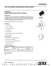 ZVN4525Z datasheet pdf Zetex Semiconductors