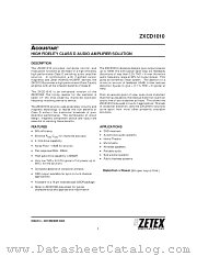 ZXCD1010 datasheet pdf Zetex Semiconductors