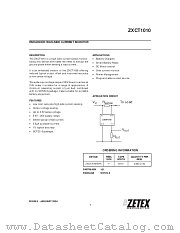 ZXCT1010 datasheet pdf Zetex Semiconductors