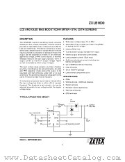 ZXLB1600 datasheet pdf Zetex Semiconductors