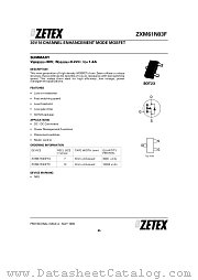 ZXM61N03F datasheet pdf Zetex Semiconductors