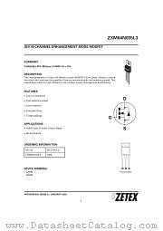ZXM64N035L3 datasheet pdf Zetex Semiconductors