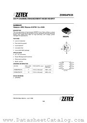 ZXM64P03X datasheet pdf Zetex Semiconductors