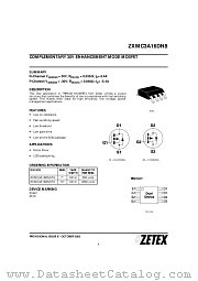 ZXMC3A16DN8 datasheet pdf Zetex Semiconductors