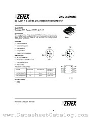 ZXMD65P02N8 datasheet pdf Zetex Semiconductors