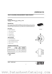 ZXMN10A11G datasheet pdf Zetex Semiconductors
