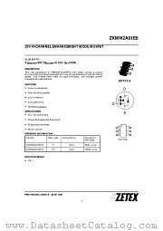 ZXMN2A01E6 datasheet pdf Zetex Semiconductors