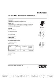 ZXMN2A03E6 datasheet pdf Zetex Semiconductors