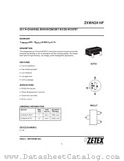 ZXMN2A14F datasheet pdf Zetex Semiconductors