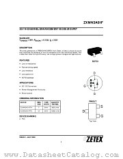 ZXMN3A01F datasheet pdf Zetex Semiconductors