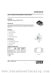 ZXMN3A02X8 datasheet pdf Zetex Semiconductors