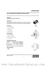 ZXMN4A06G datasheet pdf Zetex Semiconductors