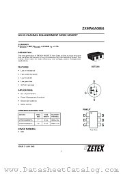 ZXMN6A08E6 datasheet pdf Zetex Semiconductors