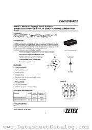 ZXMNS3BM832 datasheet pdf Zetex Semiconductors