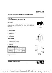 ZXMP3A13F datasheet pdf Zetex Semiconductors