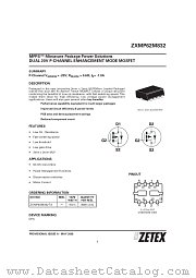 ZXMP62M832 datasheet pdf Zetex Semiconductors