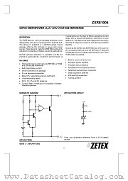 ZXRE1004 datasheet pdf Zetex Semiconductors