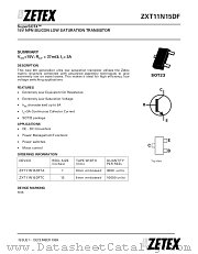ZXT11N15DF datasheet pdf Zetex Semiconductors