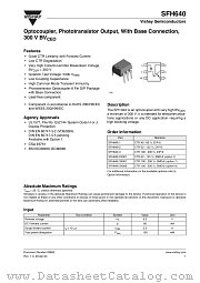 SFH640-2 datasheet pdf Vishay