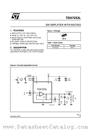 TDA7253L datasheet pdf ST Microelectronics