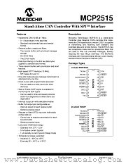 MCP2515 datasheet pdf Microchip