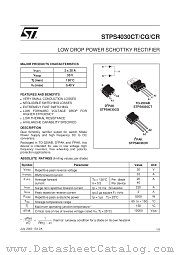 STPS4030CG-TR datasheet pdf ST Microelectronics