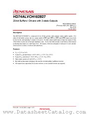 HD74ALVCH162827 datasheet pdf Renesas