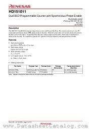 HD151011 datasheet pdf Renesas