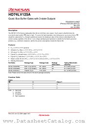 HD74LV125A datasheet pdf Renesas