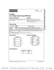74LVX02MTC datasheet pdf Fairchild Semiconductor