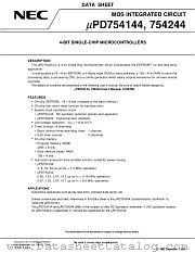 UPD754144 datasheet pdf NEC