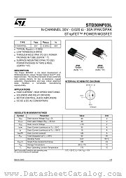 STD30NF03LT4 datasheet pdf ST Microelectronics