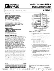 AD9248BCPZRL-20 datasheet pdf Analog Devices