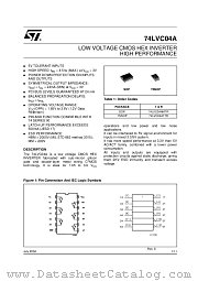 74LVC04A datasheet pdf ST Microelectronics