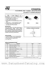 STD30NF06LT4 datasheet pdf ST Microelectronics