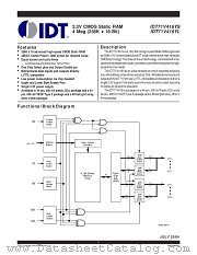 IDT71V416L10Y8 datasheet pdf IDT