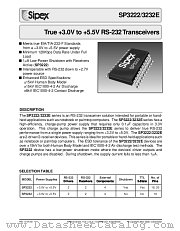 SP3222CY/TR datasheet pdf Sipex Corporation