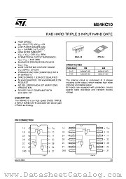 M54HC10D datasheet pdf ST Microelectronics