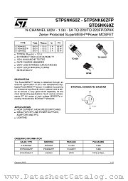 STD5NK60ZT4 datasheet pdf ST Microelectronics