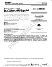 MC100ES7111 datasheet pdf Freescale (Motorola)