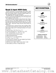 MC74VHCT02ADR2 datasheet pdf ON Semiconductor