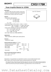 CXG1178K datasheet pdf SONY
