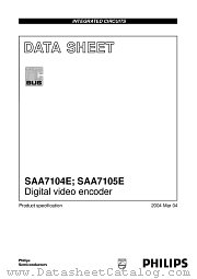 SAA7105E/V1/S1 datasheet pdf Philips