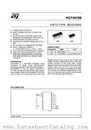 HCF4076 datasheet pdf ST Microelectronics