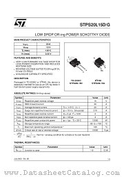 STPS20L15G-TR datasheet pdf ST Microelectronics