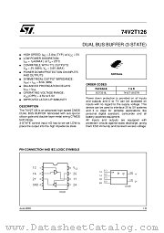 74V2T126 datasheet pdf ST Microelectronics