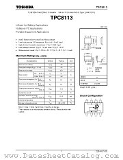 TPC8113 datasheet pdf TOSHIBA