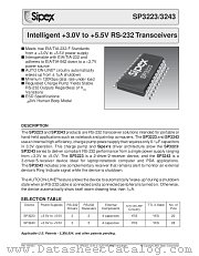 SP3243CT/TR datasheet pdf Sipex Corporation
