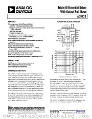 AD8133ACP-REEL datasheet pdf Analog Devices